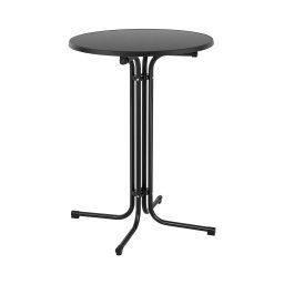 High Top Bar Table - Ø 80 cm - folding - black