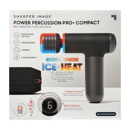 SHARPER IMAGE Power Percussion Pro+ Compact Hot + Cold Deep Tissue Massager