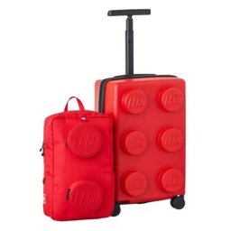 LEGO Expandable Hardside Carry-On Suitcase & Backpack Luggage Trolley Set - Red