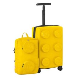 LEGO Expandable Hardside Carry-On Suitcase & Backpack Luggage Trolley Set - Yellow