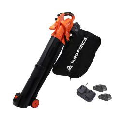 Yard Force 40V Leaf Blower Vaccum + 2 x 20V (4Ah) Battery & Twin Charger LB C20C