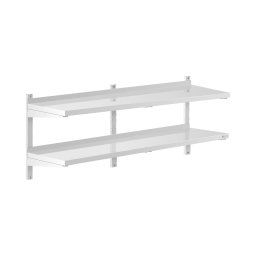 Stainless Steel Wall Shelf - 2 shelves - 40 x 150 cm