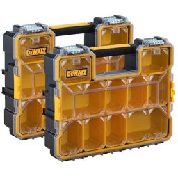 DeWalt Deep Pro Organisers Tool Storage Screws Nails Box 2 Pack