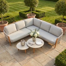 Harbour Lifestyle Merano Corner Group Set with Coffee Table in Latte