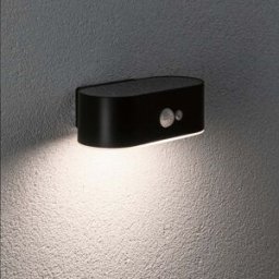 Paulmann - Outdoor Adya 2.5W LED Solar Wall Light with Motion Detection in Black