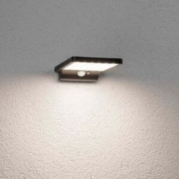 Paulmann - Outdoor Solveig 4.8W LED Solar Wall Light with Motion Detection in Black