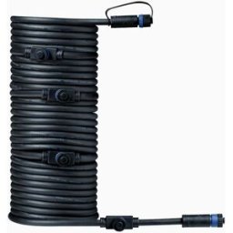 Paulmann - Plug & Shine Outdoor 10m Cables with 5 Outputs in Black