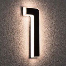 Paulmann - Outdoor Solar House Number 1 LED 0.2W with Replaceable Battery in Black