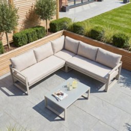 Harbour Lifestyle Havana Corner Group Set with Reclining Feature and Coffee Table in Latte