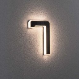 Paulmann - Outdoor Solar House Number 7 LED 0.2W with Replaceable Battery in Black