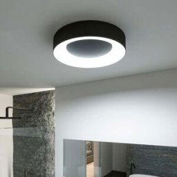 Paulmann - Casca 25W LED Switch 2100lm Ceiling Light in Black Matt