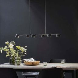 Paulmann - Puric Pane 4.5W LED 6 Lamp Pendant Light with 3-Step Dim in Black