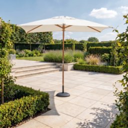 Harbour Lifestyle Styx 3m x 2m Rectangular Deluxe Wooden Parasol in Beige