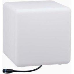 Paulmann - Plug & Shine Outdoor Cube 6.5W LED 30cm Floor Lamp with Ground Spike in White