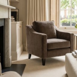 Sofa Style Wiltshire Velvet Armchair in Mink