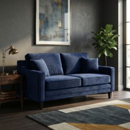 Sofa Style Wiltshire 2 Seat Velvet Sofa in Royal Blue