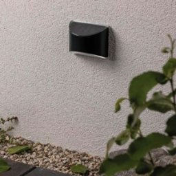 Paulmann - Outdoor Elliot 0.05W LED Solar Pathway Wall Light with Dusk Sensor in Anthracite