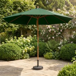 Harbour Lifestyle Kratos 3m Round Wooden Parasol in Green