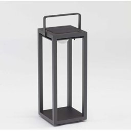 Harbour Lifestyle Luxor Large Floor Outdoor and Indoor Solar Lantern in Charcoal