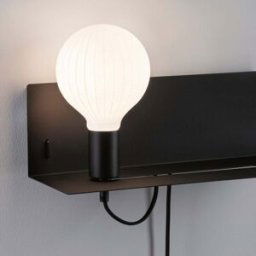 Paulmann - Devara 40W Wall Mounted Lamp with USB Port in Black Matt