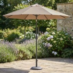 Harbour Lifestyle Triton 2.5m Round Aluminium Parasol in Khaki