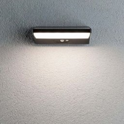 Paulmann - Outdoor Ronas 3.4W LED Solar Wall Light with Motion Detection in Dark Grey