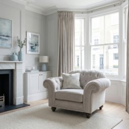 Sofa Style Chesterfield Velvet Armchair in Feather Grey