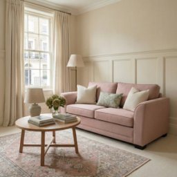 Sofa Style Ardley 3 Seat Sofa Bed in Dusky Pink