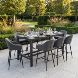 Harbour Lifestyle Luna 8 Seat Bar Set in Grey