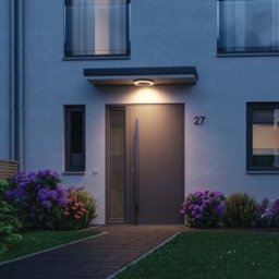 Paulmann - Outdoor Circula Dusk 15W LED Smart Home Zigbee 3.0 Warm Ceiling Light with Motion Detection in Anthracite