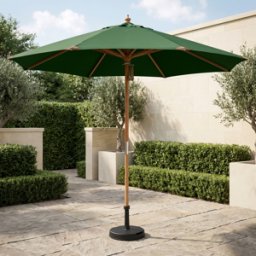 Harbour Lifestyle Styx 3m Round Deluxe Wooden Parasol in Green