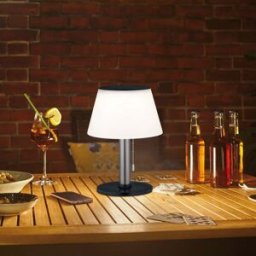 Paulmann - Outdoor Lillesol 0.8W LED Solar Table Lamp with 3-Step Dim in Stainless Steel