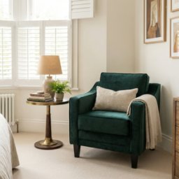 Sofa Style Wiltshire Velvet Armchair in Bottle Green