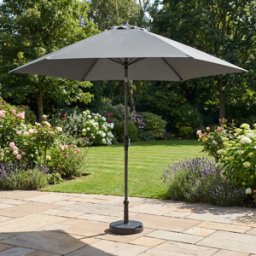 Harbour Lifestyle Triton 2.5m Round Aluminium Parasol in Grey