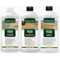 Care+ Golden Care Honey Brown Teak and Hardwood Complete Care Kit (Cleaner, Protector & Shield)