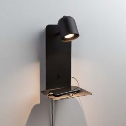 Paulmann - Malena 5W Wall Light with USB Charging Port in Black Matt
