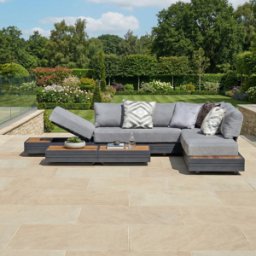 Harbour Lifestyle Panama Luxury Outdoor Large Corner Group Set in Washed Grey