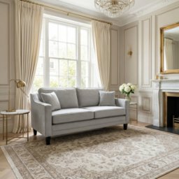 Sofa Style Wiltshire 2 Seat Velvet Sofa in Feather Grey
