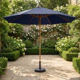 Harbour Lifestyle Kratos 3m Round Wooden Parasol in Navy