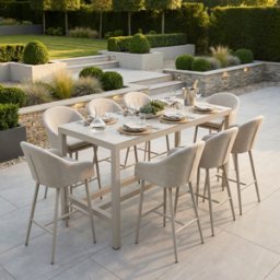 Harbour Lifestyle Luna 8 Seat Bar Set in Fawn