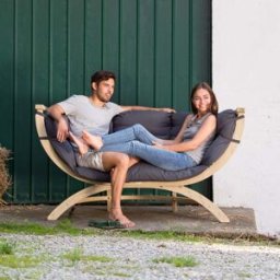 Amazonas Globo Siena Due Seat Weatherproof in Anthracite Grey