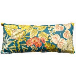 Harbour Lifestyle Acrisol Bouquet Petrol Bolster Scatter Cushion - 60cm x 30cm