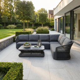 Harbour Lifestyle Pello Corner Group set with Rectangular Coffee Table in Grey