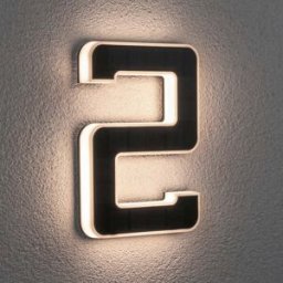 Paulmann - Outdoor Solar House Number 2 LED 0.2W with Replaceable Battery in Black