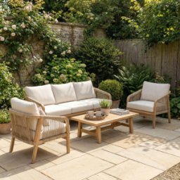 Harbour Lifestyle Quay 3 Seat Sofa Set in Linen