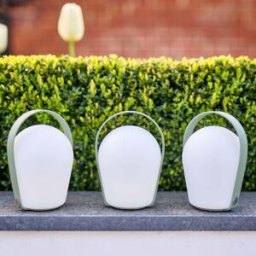 Harbour Lifestyle Bob Small Table Light in Sage Green (3 Pack)