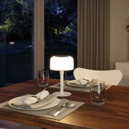 Paulmann - Bartja 1.6W LED Solar Table Lamp with 3-Step Dim in White