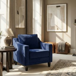 Sofa Style Wiltshire Velvet Armchair in Royal Blue