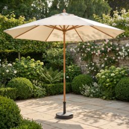 Harbour Lifestyle Kratos 3m Round Wooden Parasol in Beige