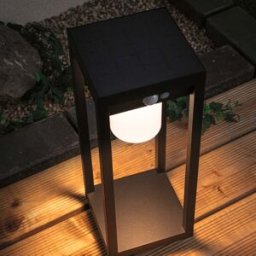 Paulmann - Outdoor Marisol 5.5W LED Large Solar Lantern with Motion Detection in Black